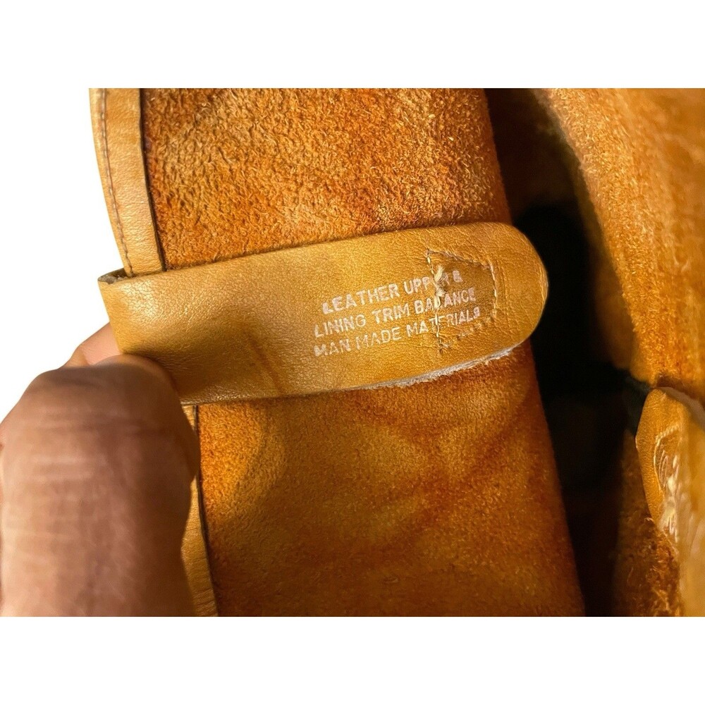 Vintage Landis Light Brown Leather Campus Western Boots Men’s Size 10 USA Cowboy - Picture 10 of 12